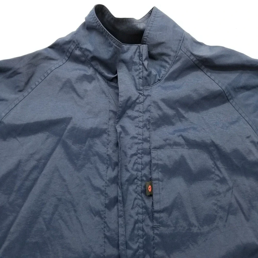 Nike Jacket Mens Large Blue Full‎ Zip Pockets Nylon Windbreaker
